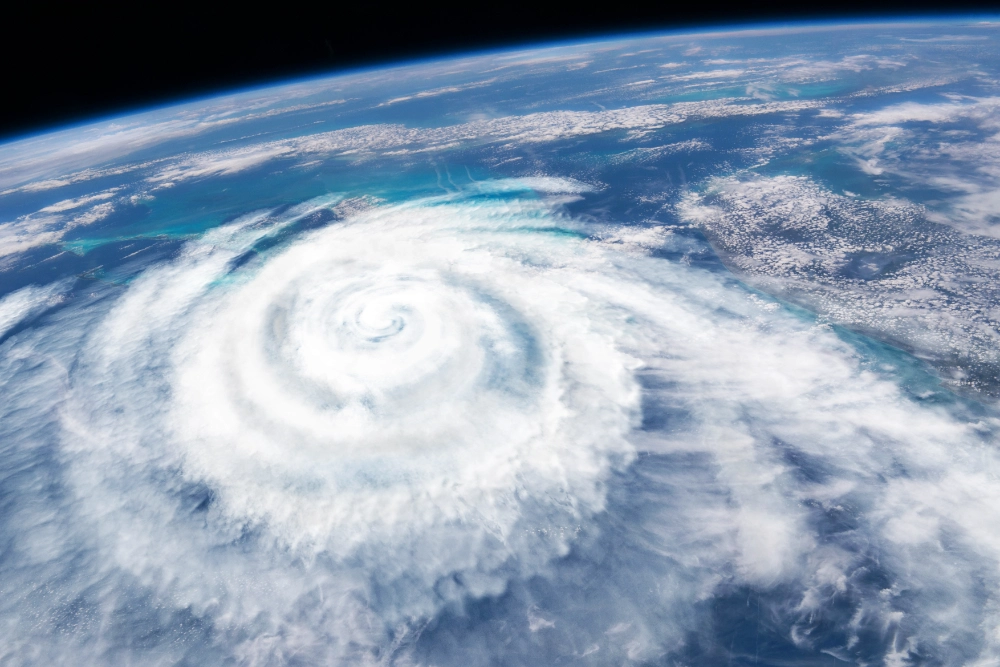 宇宙から見た台風